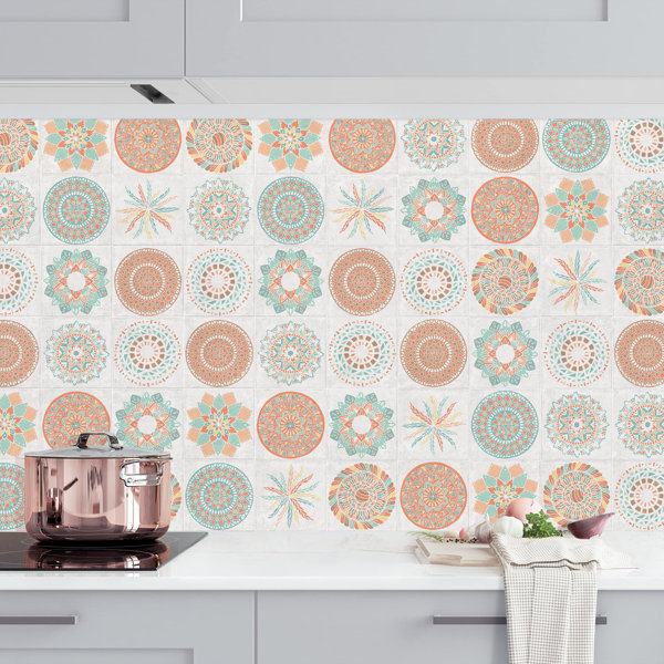 Latitude Vive Kitchen Backsplash Hand Painted Mandala Pattern Wayfair.co.uk